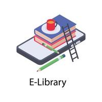 E Library Concepts vector