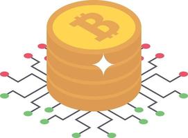 conceptos de la red bitcoin vector