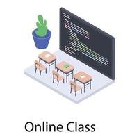 Virtual Classroom Concepts vector