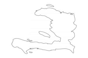 Outline Simple Map of Haiti vector