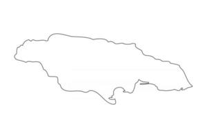 Outline Simple Map of Jamaica vector