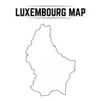 Outline Simple Map of Luxembourg vector