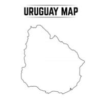 Outline Simple Map of Uruguay vector