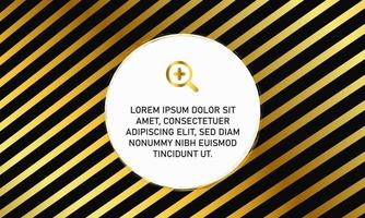 Modern Gold and Black Luxury Background With Stripes vector