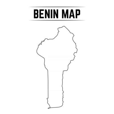 Outline Simple Map of Benin