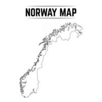 Outline Simple Map of Norway vector