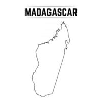 esquema simple mapa de madagascar vector