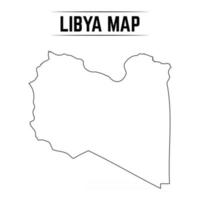 esquema simple mapa de libia vector