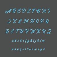 Script Alphabet Font A to Z vector