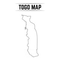 esquema simple mapa de togo vector