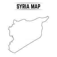 Outline Simple Map of Syria vector