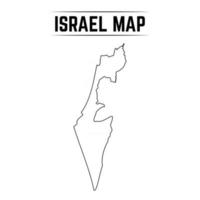 Outline Simple Map of Israel vector