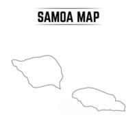 Outline Simple Map of Samoa vector