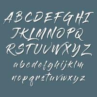 White Decorative Font A to Z vector