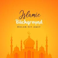 Mosque illustration islamic background design. Can be used for greetings card, backdrop or banner. vector