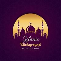 Ramadan kareem islamic background design with mosque illustration. Can be used for greetings card, backdrop or banner. vector