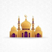 3d mosque vector design illustration. Mosque icon sign symbol