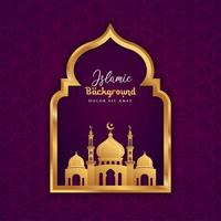 Mosque illustration islamic background design. Can be used for greetings card, backdrop or banner. vector