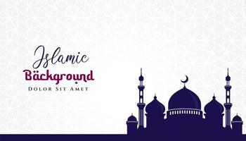 Islamic background design with mosque silhouette illustration. Can be used for greetings card, backdrop or banner. vector