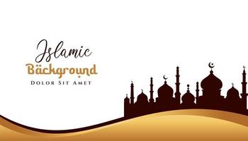 Ramadan kareem islamic background design with mosque illustration. Can be used for greetings card, backdrop or banner. vector