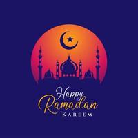 Happy Ramadan mubarak greetings card background design. Islamic background design. vector