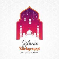 Islamic greetings card background design. Happy Ramadan mubarak background design. vector