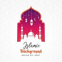 Islamic greetings card background design. Happy Ramadan mubarak background design. vector