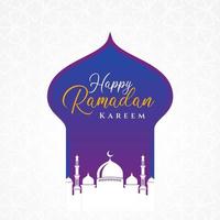 Happy Ramadan mubarak greetings card background design. Islamic background design. vector