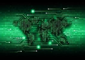 world binary circuit board future technology, blue hud cyber security concept background vector