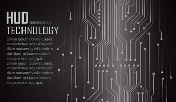 Fondo de concepto de tecnología futura de circuito cibernético de texto vector