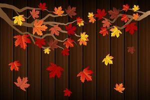 autumn maple leaf background banner vector