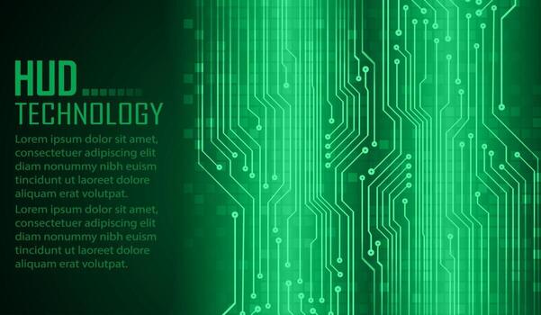 Printcyber circuit future technology concept background vector