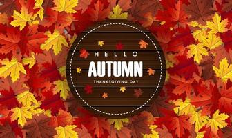 autumn maple leaf background banner vector