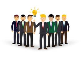 Project teamwork concept illustration of business people working together as team. businessman vector