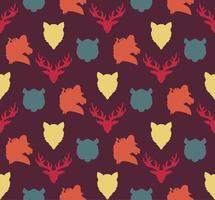 Wildlife seamless pattern vector