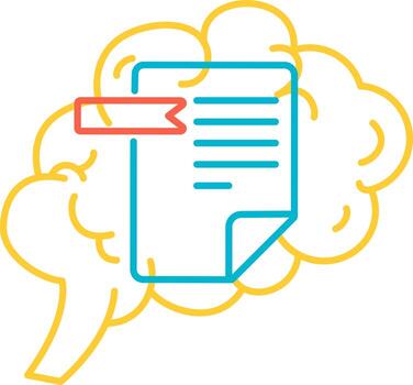 Function data memory of human brain icon vector