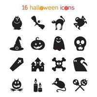 Halloween icons set vector