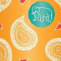 Seamless indian pattern vector