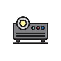 icono de proyector en estilo moderno y de dibujos animados vector