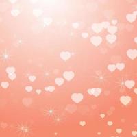 Romantic colored abstract background with hearts of different sizes. Simple flat vector illustration.