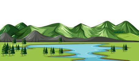 A green nature landscape background vector