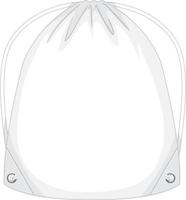 Front of basic white backpack isolated vector