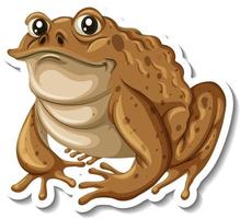 A sticker template with a toad isolated vector