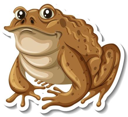 A sticker template with a toad isolated