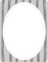Empty oval shape banner template vector
