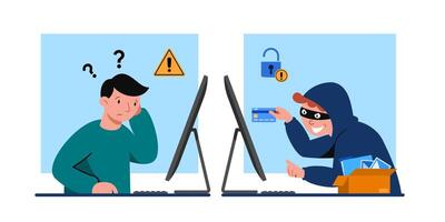 personal data security and cyber data security online concept illustration vector