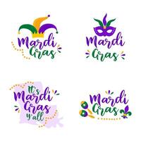 Mardi Gras seamless vector patterns design element collection