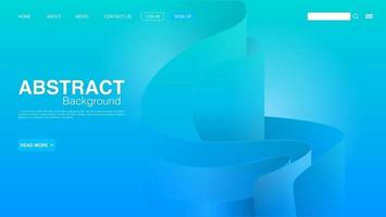 Abstract Blue Curve Background. Landing Page Background. Vector EPS 10