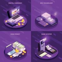 Payment Methods Isometric Design Concept Vector Illustration