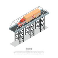 Bridge Detail Isometric Vector Illustration